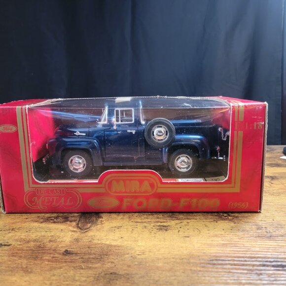 1956 Ford F100 III 4.6 L V8 Pickup Blue E 1:18  Mirs Auto Art - Picture 3 of 9